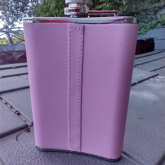 Drinking flask stainless steel 8oz. Pink peace si - Picture 2 of 4
